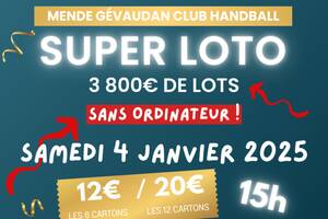 Le Mende Gévaudan Club Handball organise son LOTO SANS ORDINATEUR