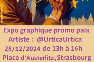 photo @UrticaUrtica : l’artiste qui dessine 1984 en 2024.