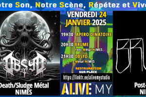 photo OBSYD et BRUME Soirée METAL NIMOIS NOTYOURLIVE