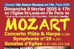 MOZART : CONCERTO pour Flute et harpe SYMPHONIE N° 29 SONATES D'EGLISE