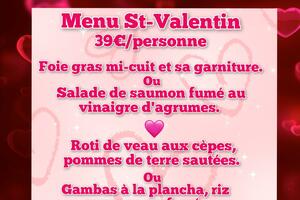 Menu St-Valentin