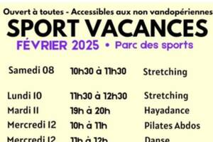 photo SPORT VACANCES SCOLAIRES FÉVRIER