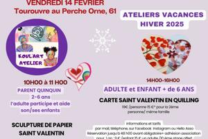 Atelier parent quinquin 2-5 ans Saint Valentin sculpture