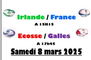 Retransmission sur grand écran de 2 matchs de rugby du Tournoi des 6 nations