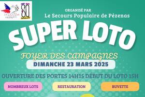 Loto du Secours Populaire Français comité de Pézenas