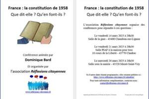 conférence la constitution de 1958 que dit-elle ? Qu'en font-ils ?