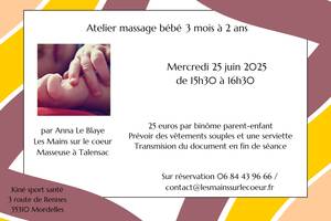 Atelier massage bébé