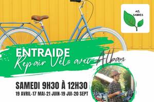 Atelier Entraide repair vélo avec Alban