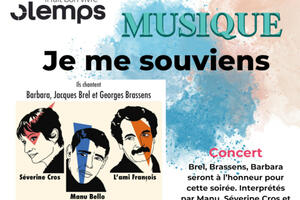 Concert Je me souviens Barbara, Brel, Brassens