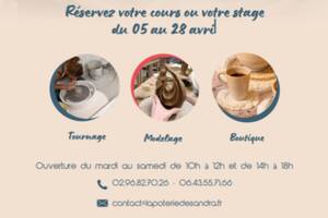 Atelier de poterie vacance d'avril