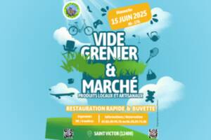 photo VIDE-GRENIER & MARCHÉ À SAINT VICTOR (12400) -  DIMANCHE 15 JUIN 2025