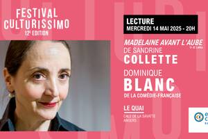 photo Dominique Blanc de la Comédie Française à Angers pour Culturissimo !