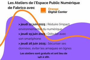 photo Les Ateliers de l’Espace Public Numérique de Fabrico avec Orange Digital