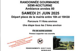 photo RANDONNÉE GPURMANDE SEMI NOCTURNE
