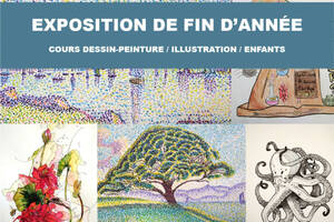 photo Exposition dessin-peinture, illustration élèves aartisse