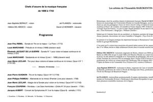 photo Concert de musique baroque avec l'Ensemble BAROKENTIN