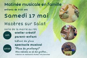 Matinée musicale en famille- atelier créatif et conte musical