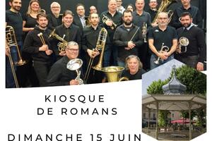 Concert du Brass Band Vallée du Rhône au Kiosque