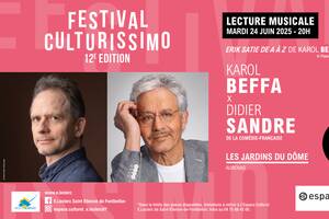 Karol Beffa et Didier Sandre à Aubenas pour Culturissimo !
