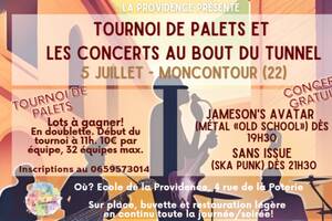 Tournoi de palets et concerts au bout du tunnel: un samedi festif à Moncontour!