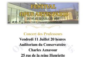 Festival Opus Artis Paris - Concert des Professeurs