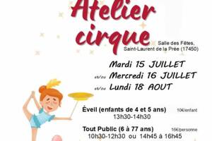 Atelier Cirque, de 4 à 77 ans, vacances d'été