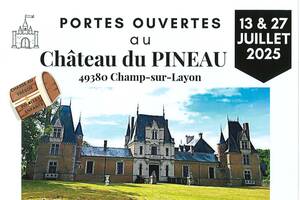 Visite du Château du PINEAU, de la Chapelle, du parc, des caves, et exposition des plans du XIXème siècle