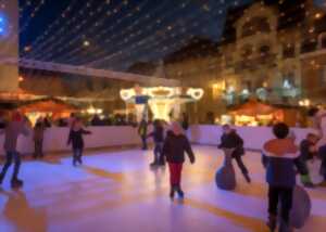 photo Noël Bleu 2024 - Patinoire écologique et manège