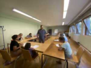 photo Voix et Route Romane : atelier d'enluminure