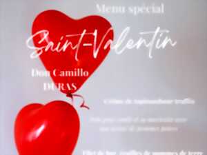 photo Menu Saint Valentin au restaurant Don Camillo