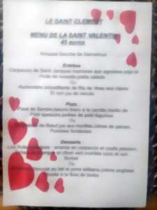 photo Restaurant Le Saint Clèment : Repas Saint Valentin