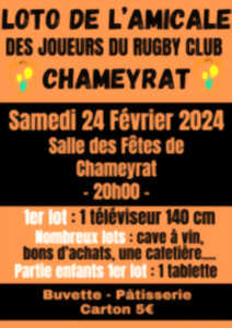 Loto du Rugby Club Chameyrat