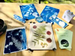 Atelier nature : Herbier cyanotype