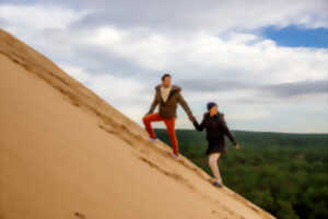 Coucher du soleil sur la dune du Pilat