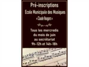 Pré-inscriptions à l'Ecole Municipale des Musiques Claude Nougaro