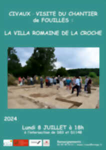 Visite du chantier de fouilles de la villa romaine de La Croche