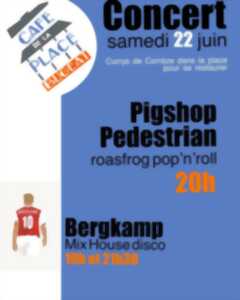 photo Concert :  Pigshop Pedestrian et BergKamp au café de la Place de Bugeat