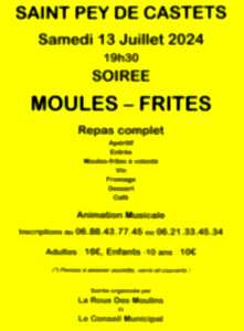 Soirée Moules-Frites à Saint-Pey de Castets