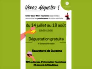 Dégustations de vins au Bureau d'Information Touristique