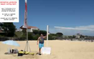 Animation estivale de beach-volley-ball