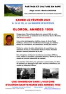 photo Conférence partage et culture : Oloron, années 50