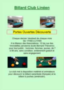 PORTES OUVERTES - DÉCOUVERTE DU BILLARD