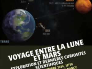 photo CONFÉRENCE - VOYAGE ENTRE LA LUNE ET MARS - EXPLORATION ET DERNIÈRES CURIOSITÉS SCIENTIFIQUES