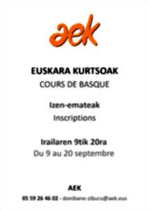 photo Inscriptions cours de basque