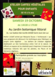 photo Jardin botanique littoral : Atelier cartes végétales pour enfants