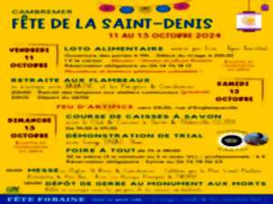 CAMBREMER FÊTE SAINT-DENIS 11,12 et 13 OCTOBRE 2024