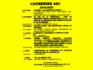 CAUSERIES ASJ 2024/2025