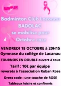 photo Octobre Rose : Tournoi de badminton en double avec Badolac