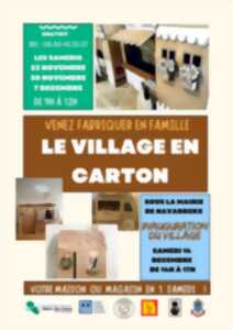 photo Venez fabriquer en famille le village en carton