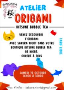 photo Atelier Origami au Kitsune Bubble Tea à Niort